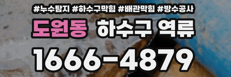 도원동 하수구 역류
