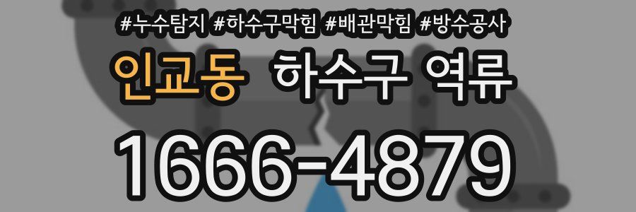 인교동 하수구 역류