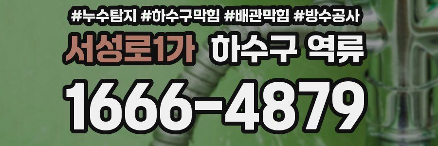 서성로1가 하수구 역류