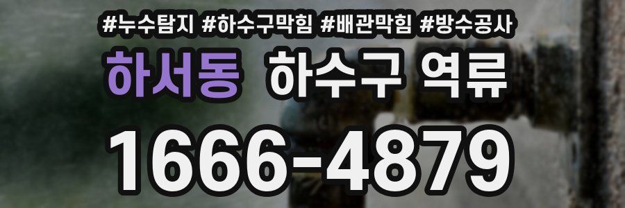 하서동 하수구 역류