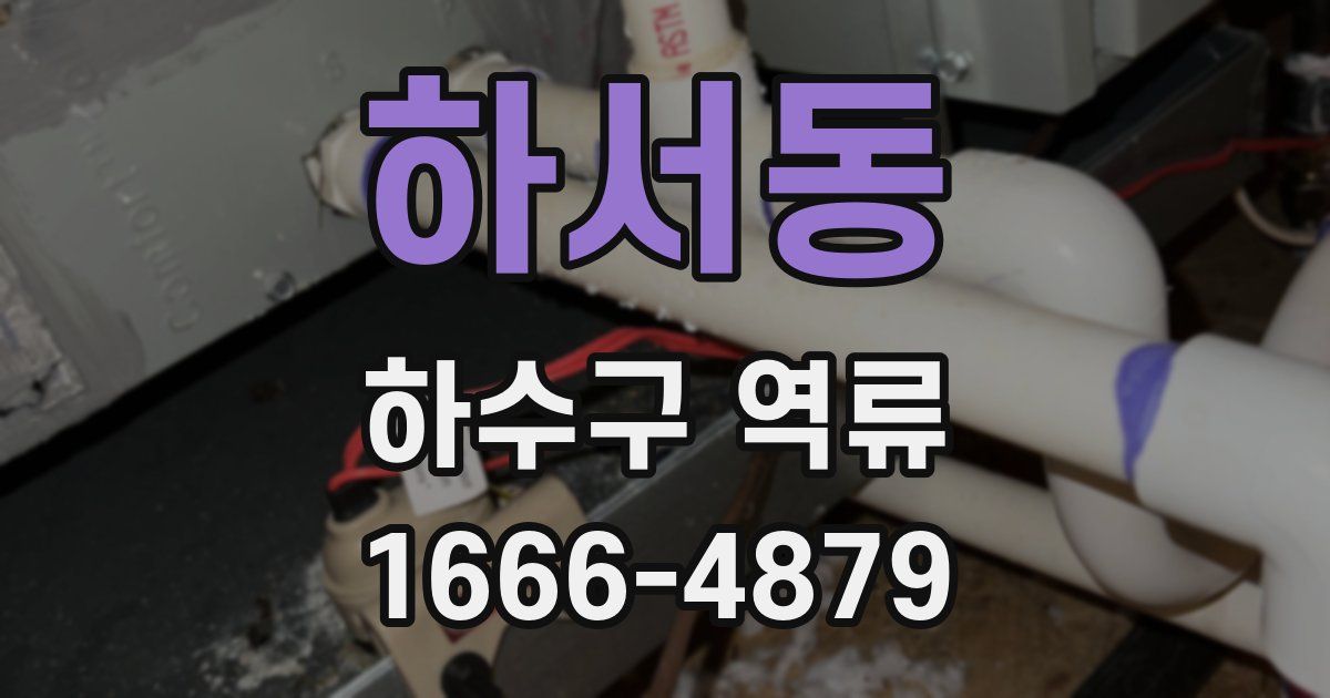 하서동 하수구 역류