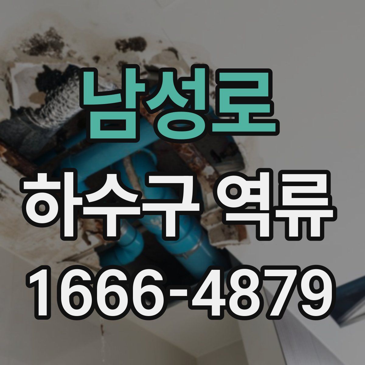 남성로 하수구 역류
