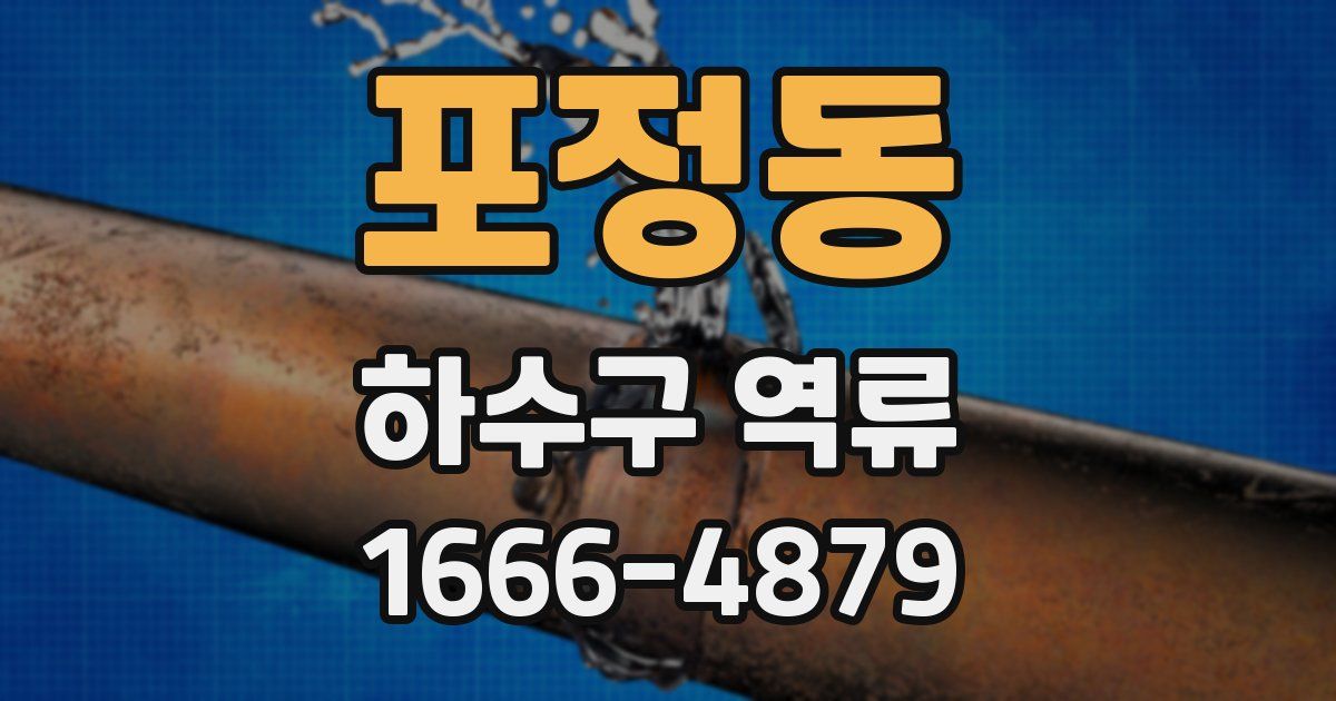포정동 하수구 역류