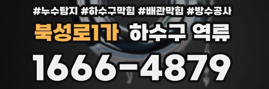 북성로1가 하수구 역류