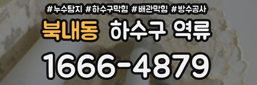 북내동 하수구 역류