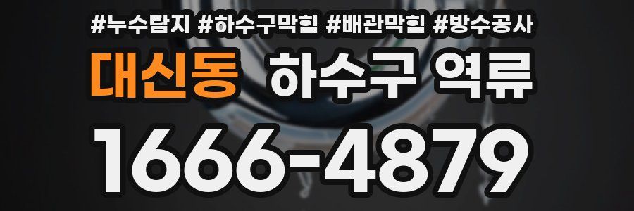 대신동 하수구 역류