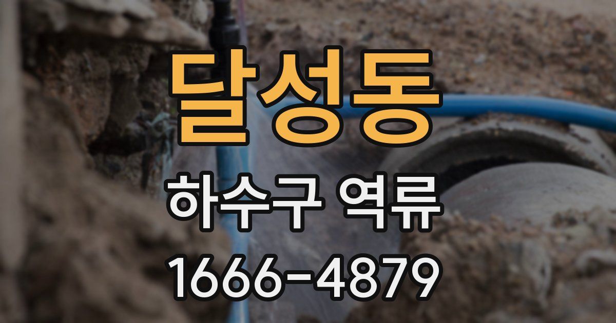 달성동 하수구 역류