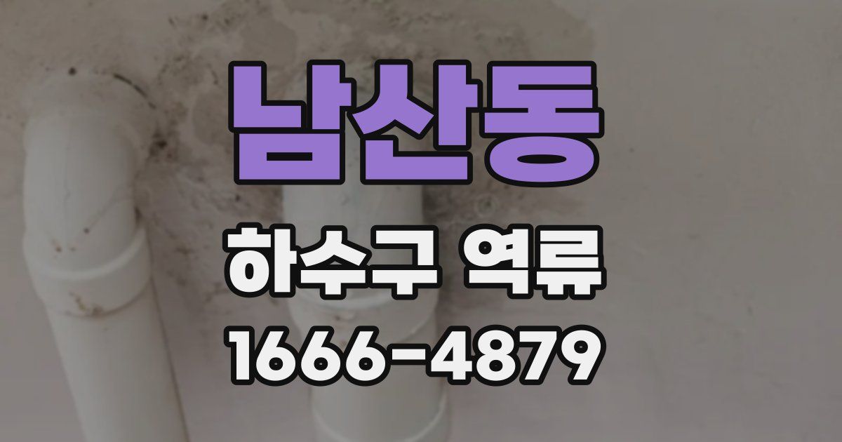남산동 하수구 역류