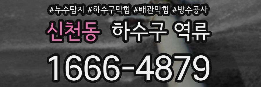 신천동 하수구 역류