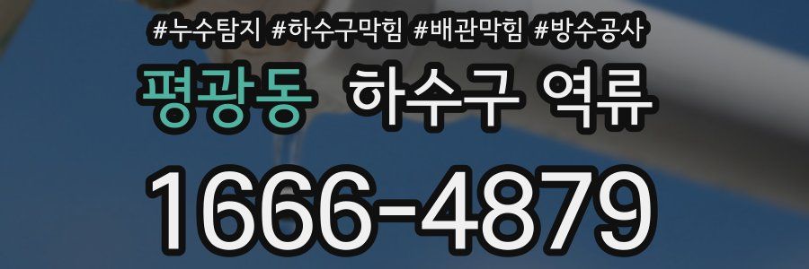평광동 하수구 역류