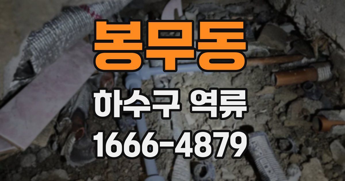 봉무동 하수구 역류