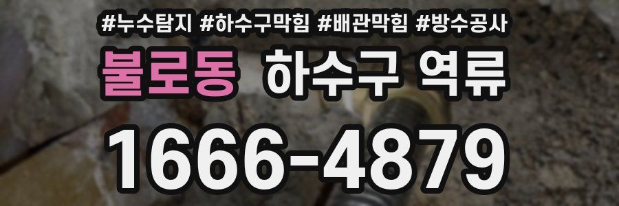 불로동 하수구 역류
