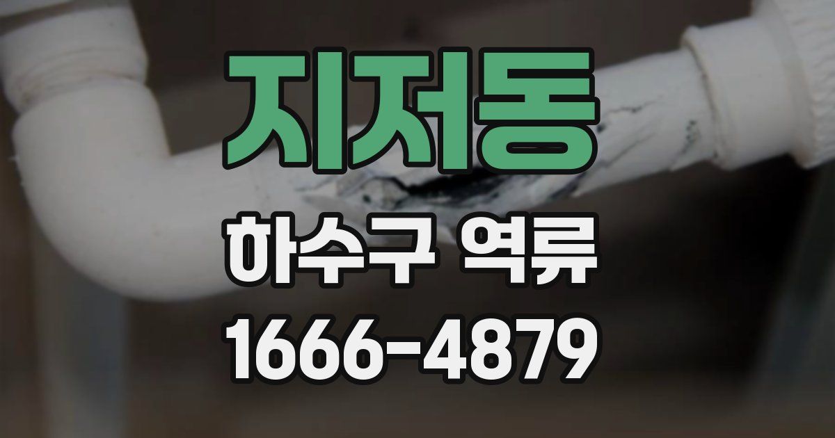 지저동 하수구 역류