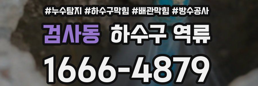 검사동 하수구 역류