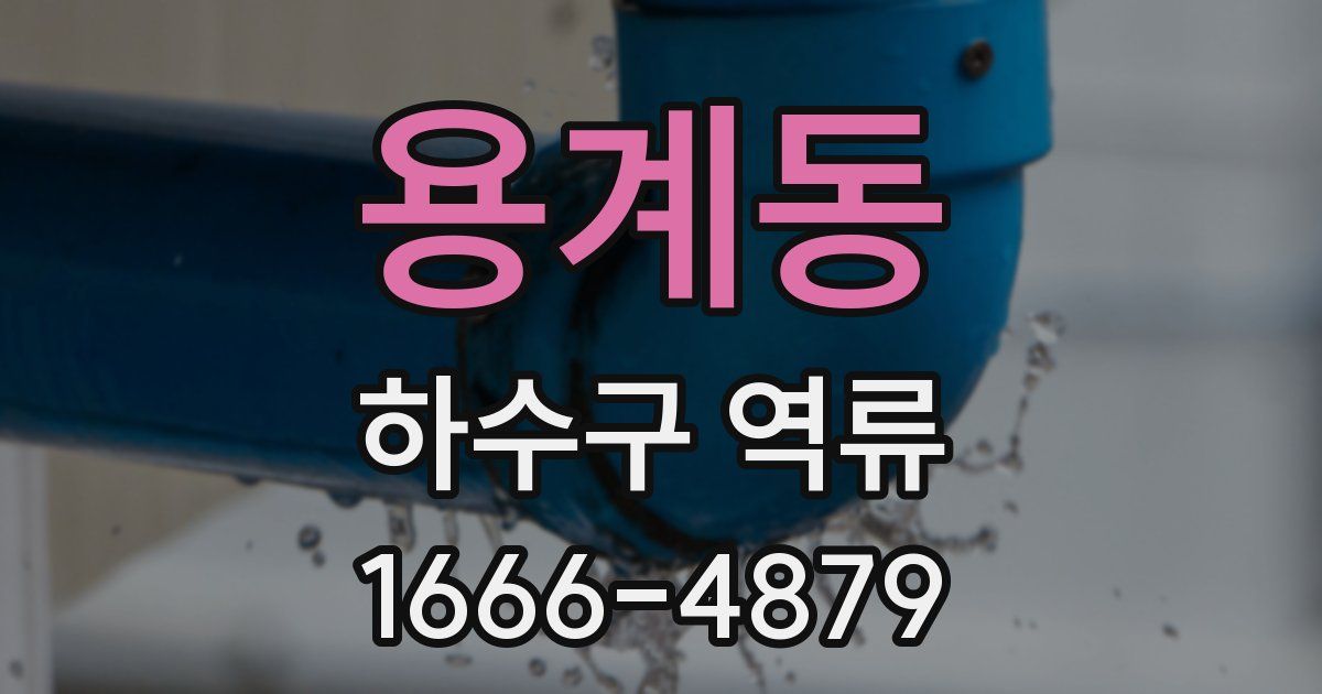 용계동 하수구 역류