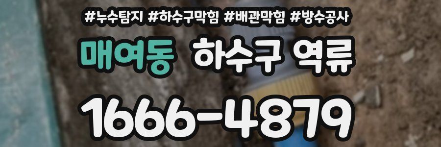 매여동 하수구 역류