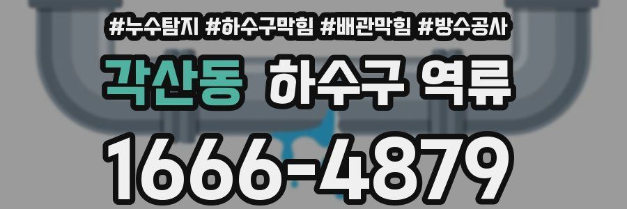 각산동 하수구 역류