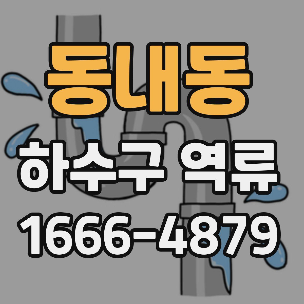 동내동 하수구 역류