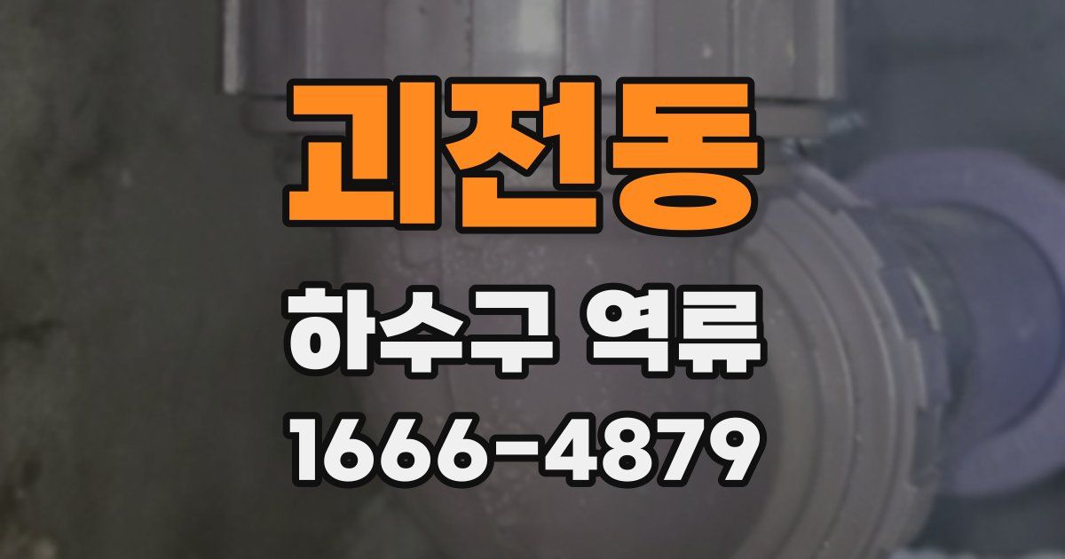 괴전동 하수구 역류
