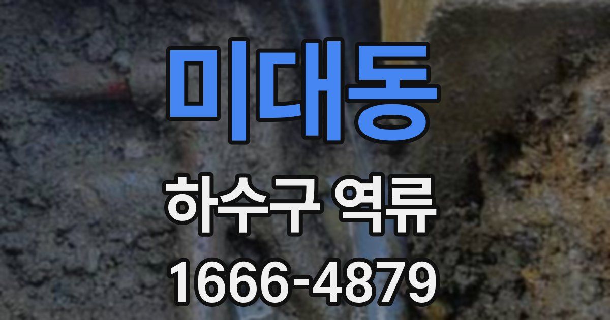미대동 하수구 역류