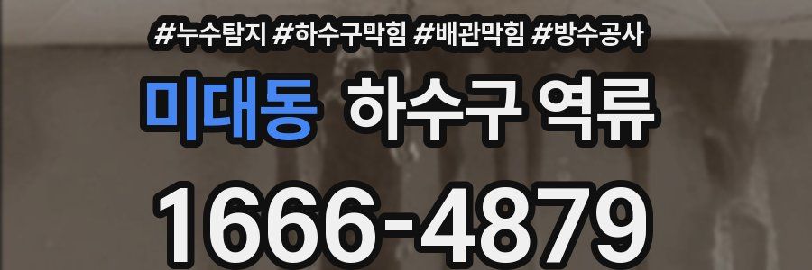 미대동 하수구 역류