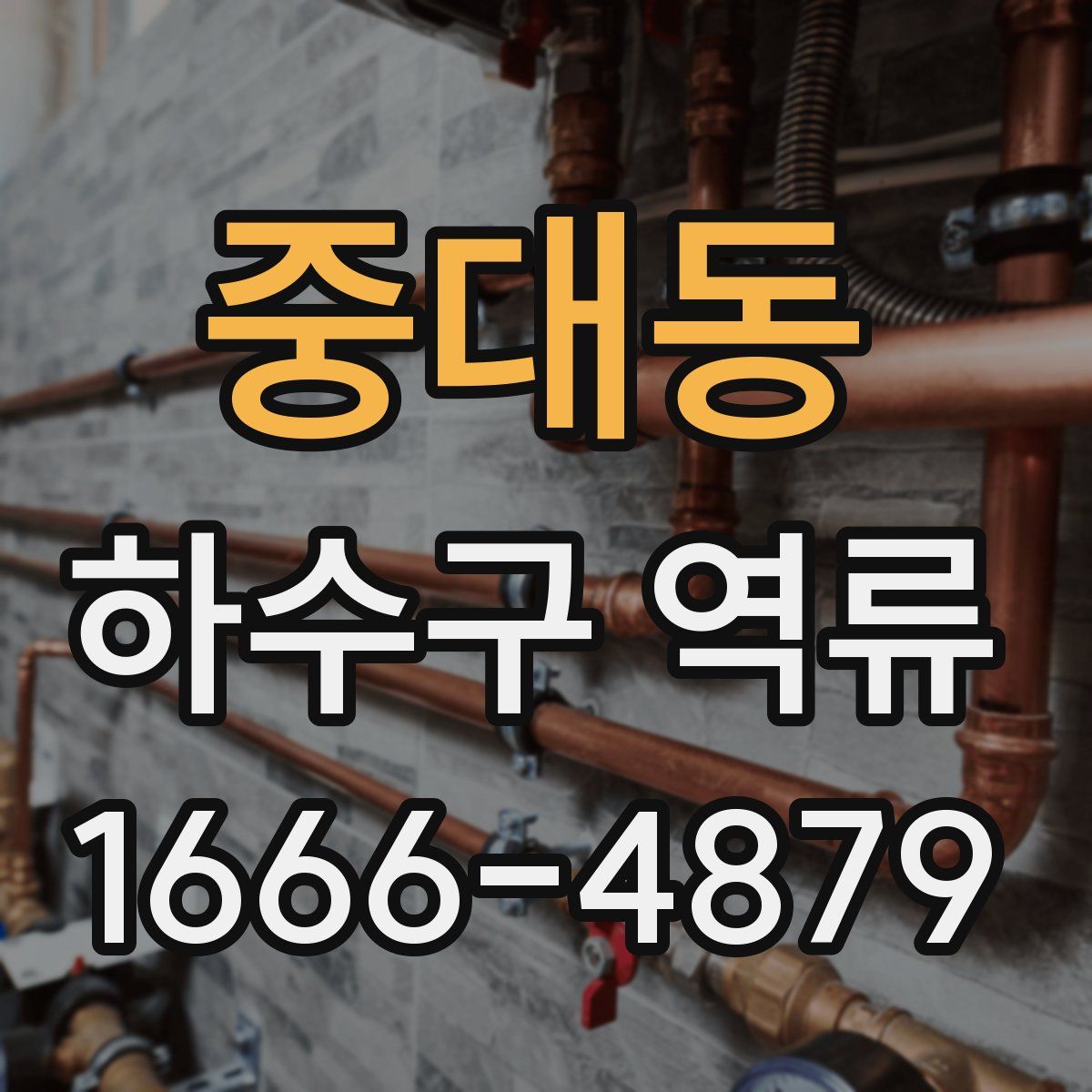 중대동 하수구 역류