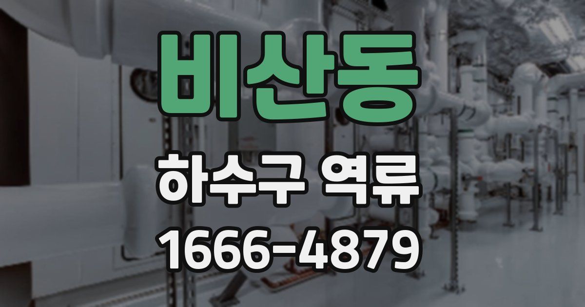 비산동 하수구 역류