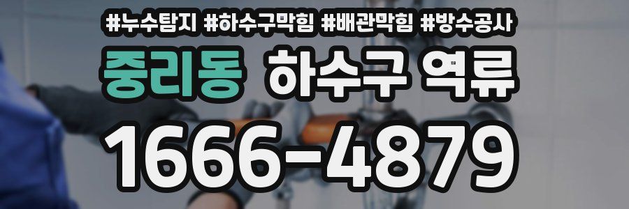 중리동 하수구 역류