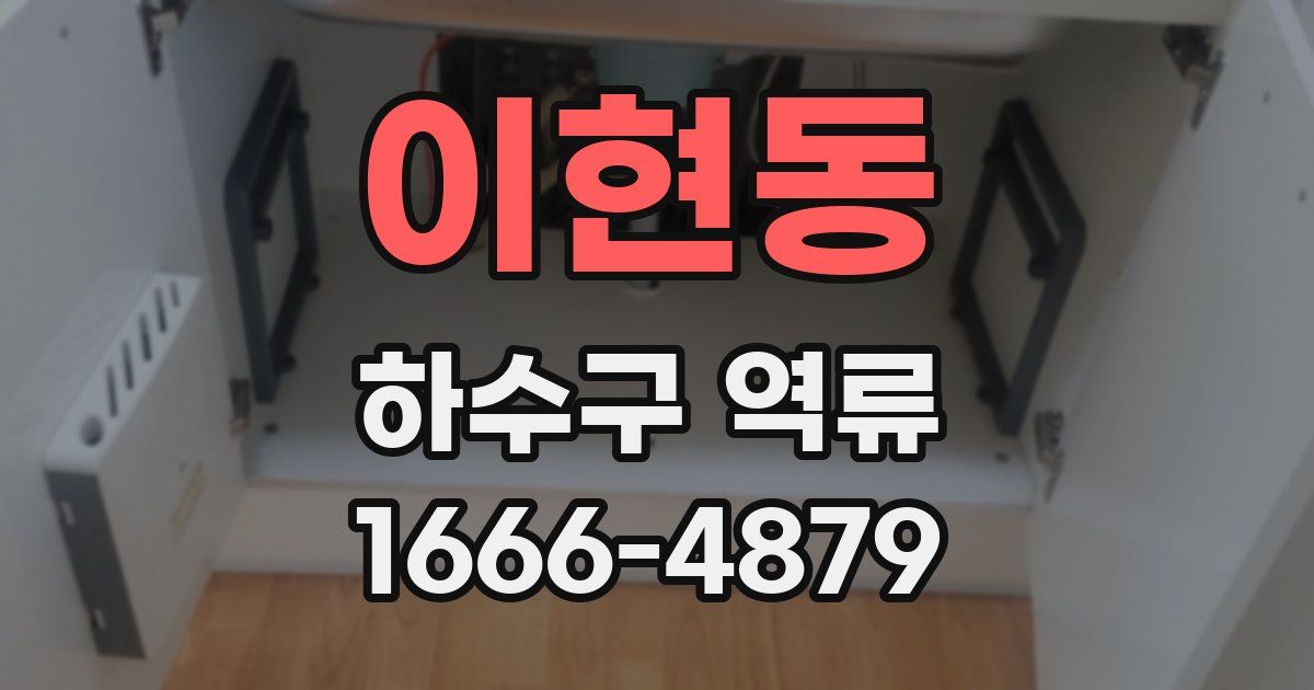 이현동 하수구 역류