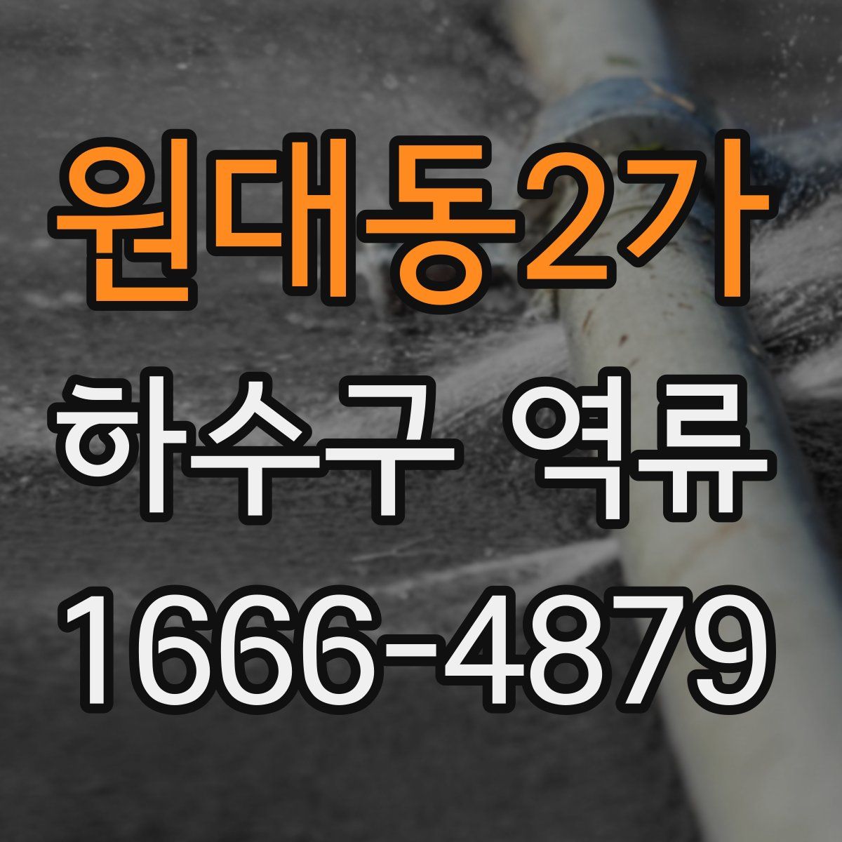 원대동2가 하수구 역류