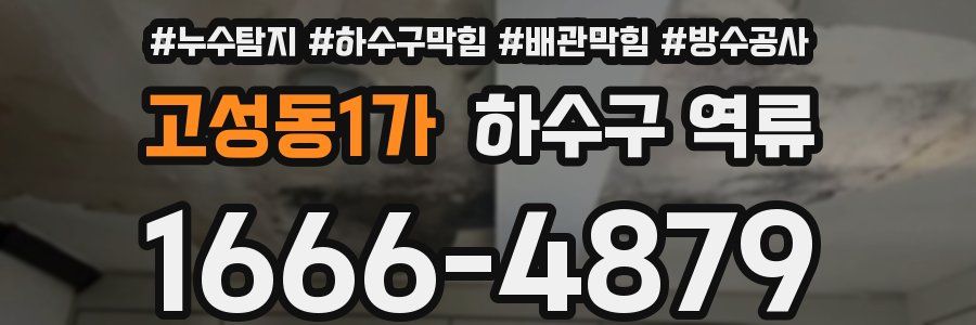 고성동1가 하수구 역류