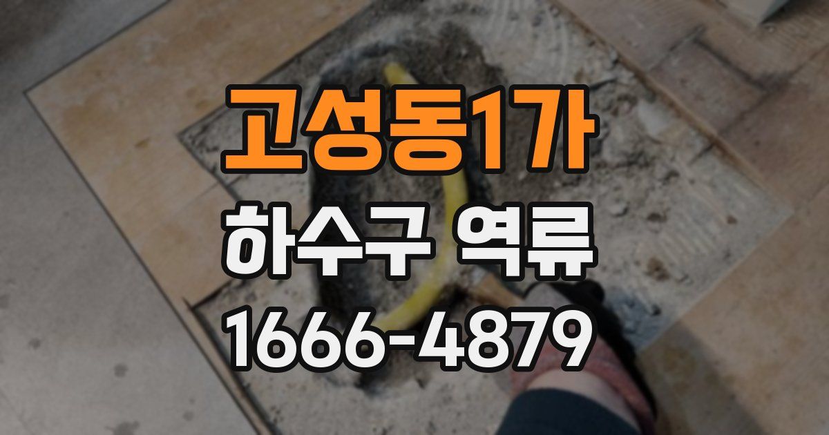 고성동1가 하수구 역류