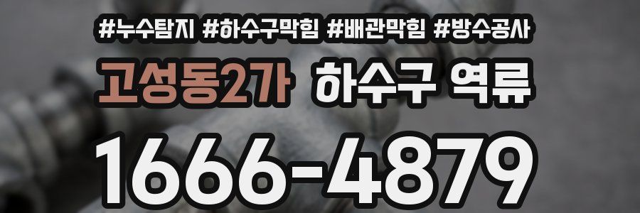 고성동2가 하수구 역류