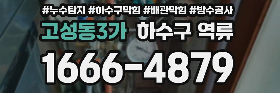 고성동3가 하수구 역류