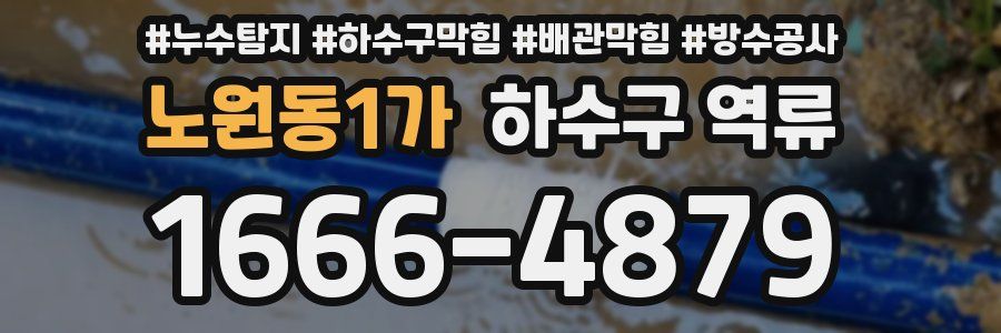 노원동1가 하수구 역류
