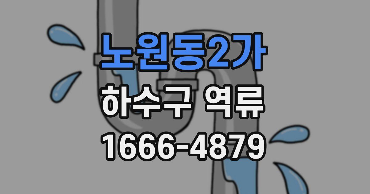 노원동2가 하수구 역류