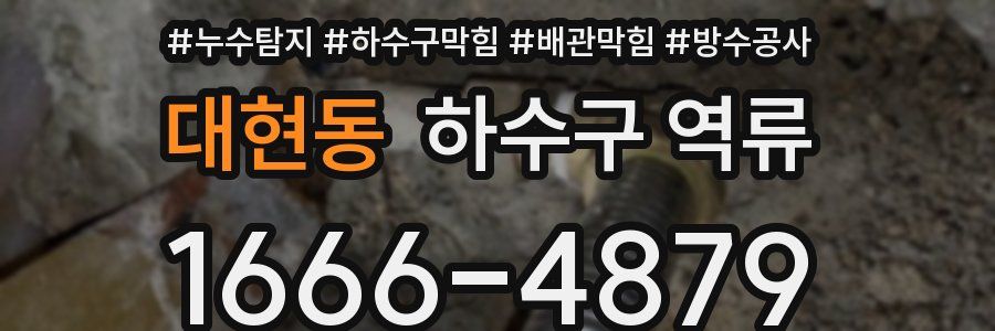 대현동 하수구 역류