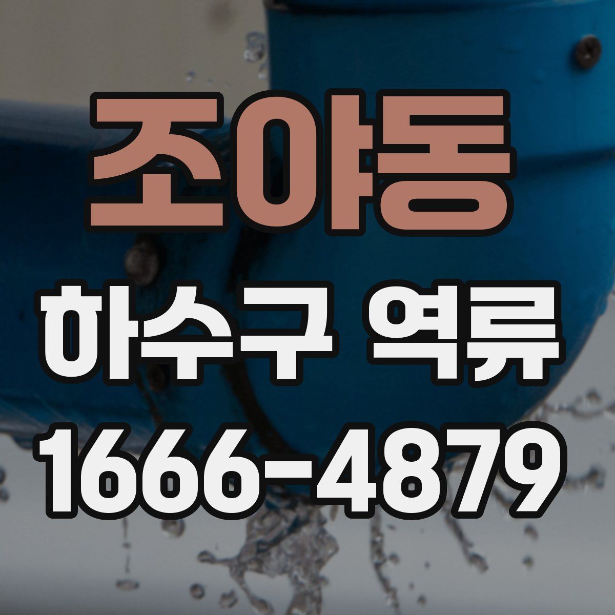 조야동 하수구 역류