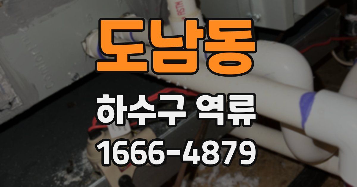 도남동 하수구 역류