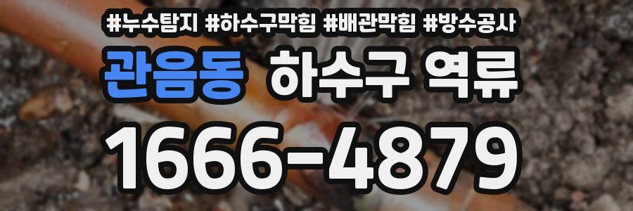 관음동 하수구 역류