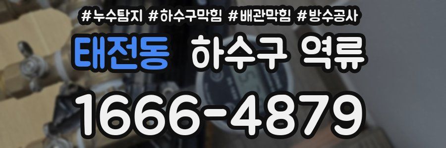 태전동 하수구 역류