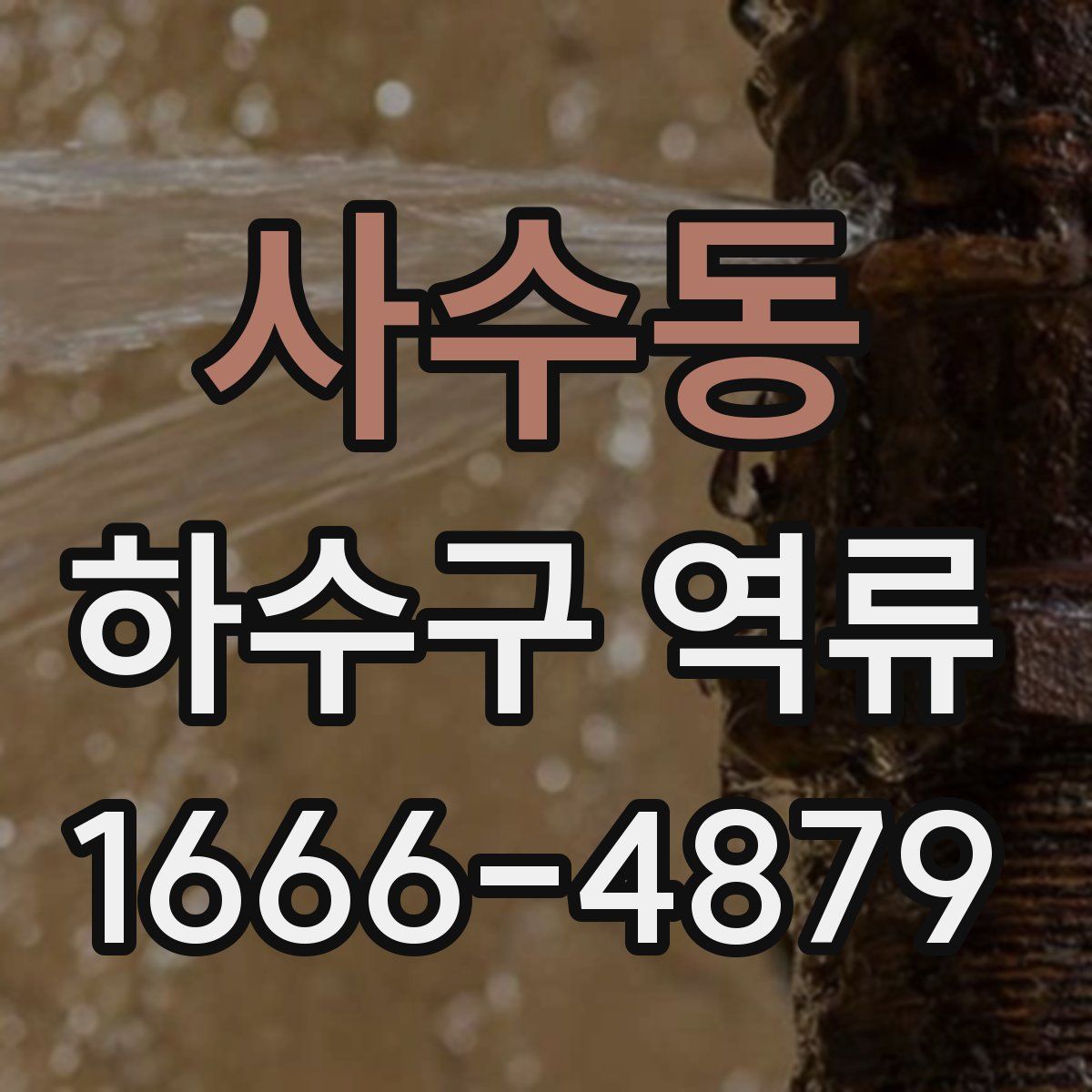 사수동 하수구 역류