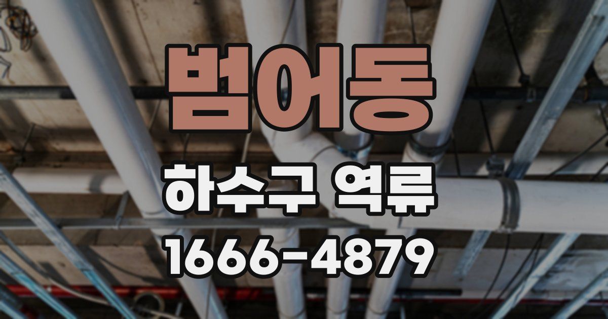 범어동 하수구 역류