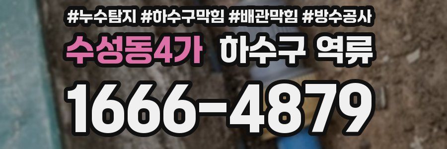 수성동4가 하수구 역류