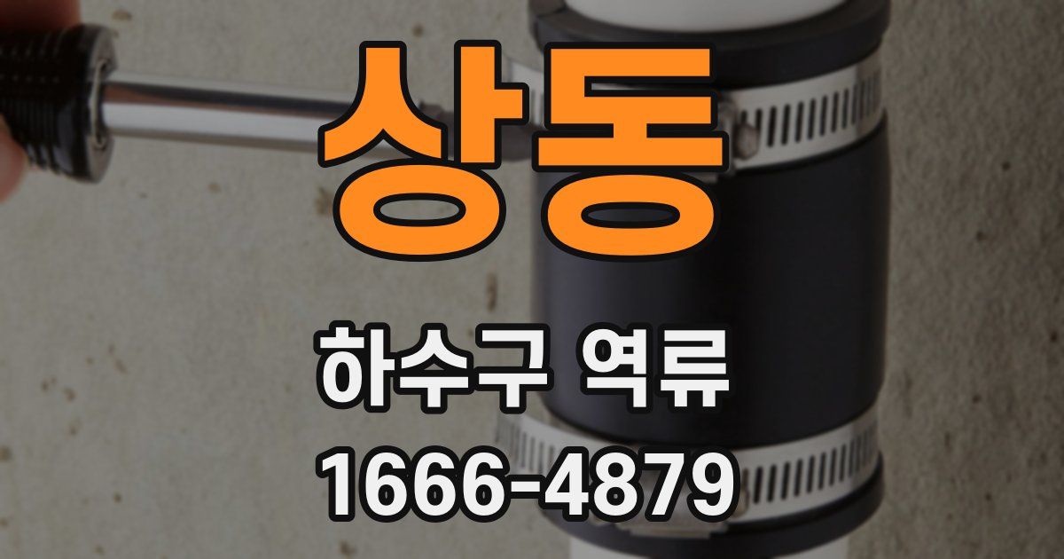 상동 하수구 역류