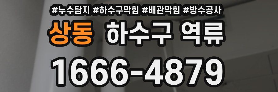 상동 하수구 역류