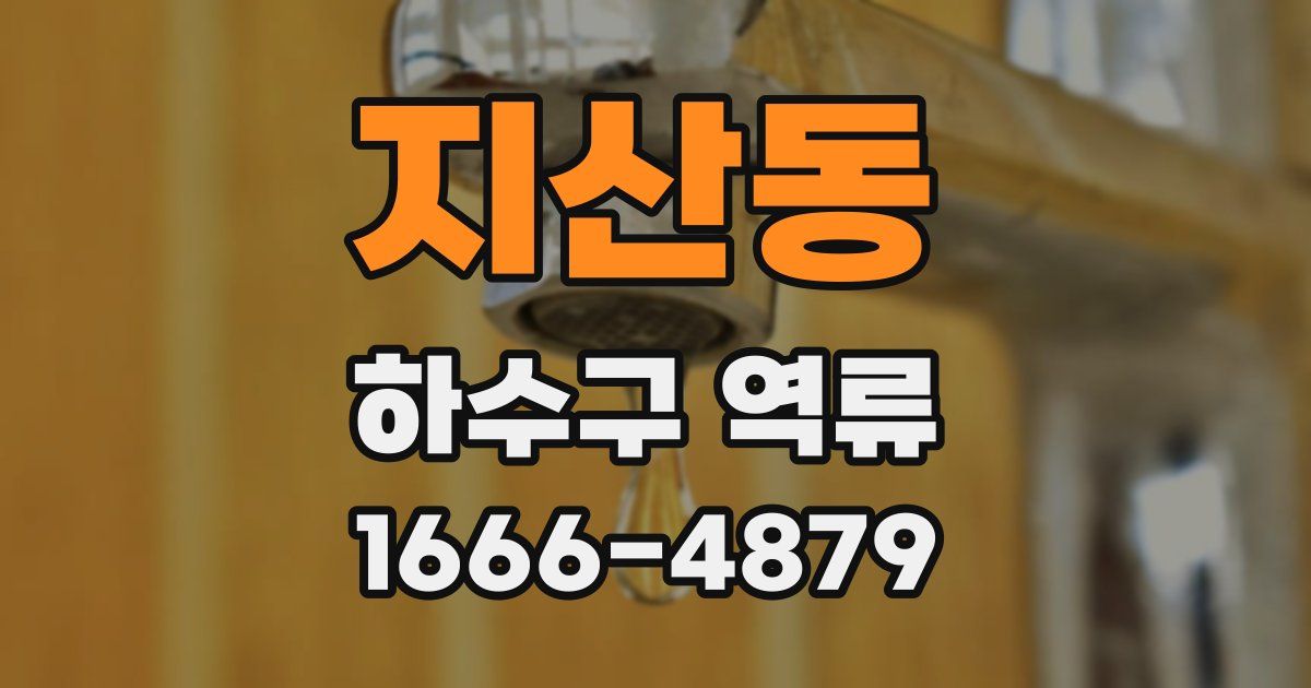 지산동 하수구 역류