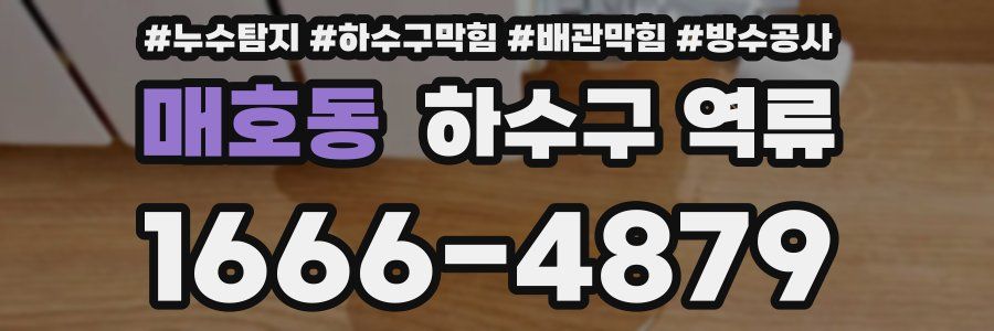 매호동 하수구 역류