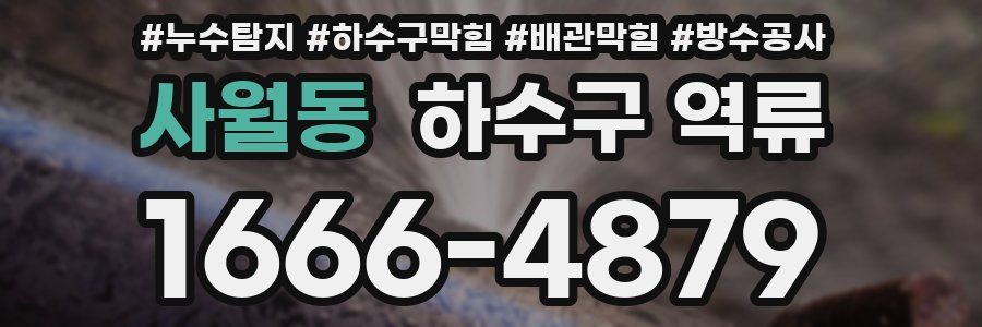 사월동 하수구 역류