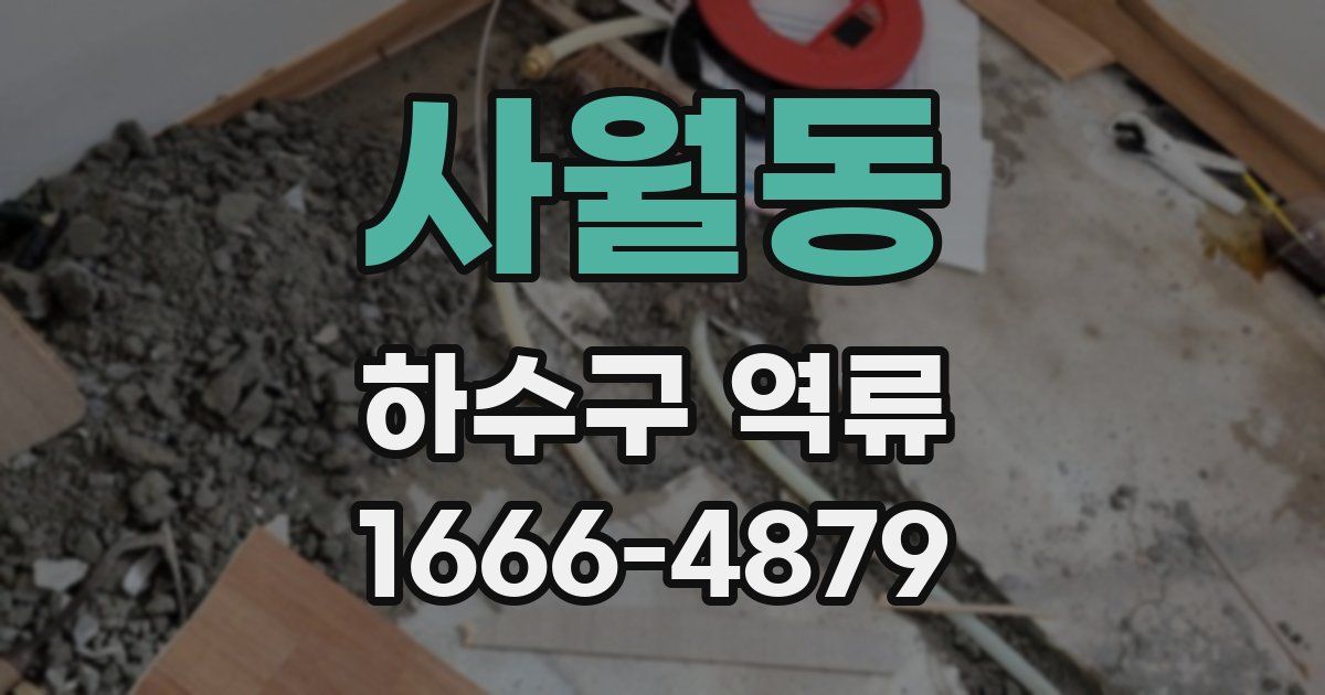 사월동 하수구 역류